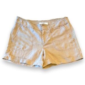 Ann Taylor LOFT Women's Size 4 Linen Blend Tan Shorts